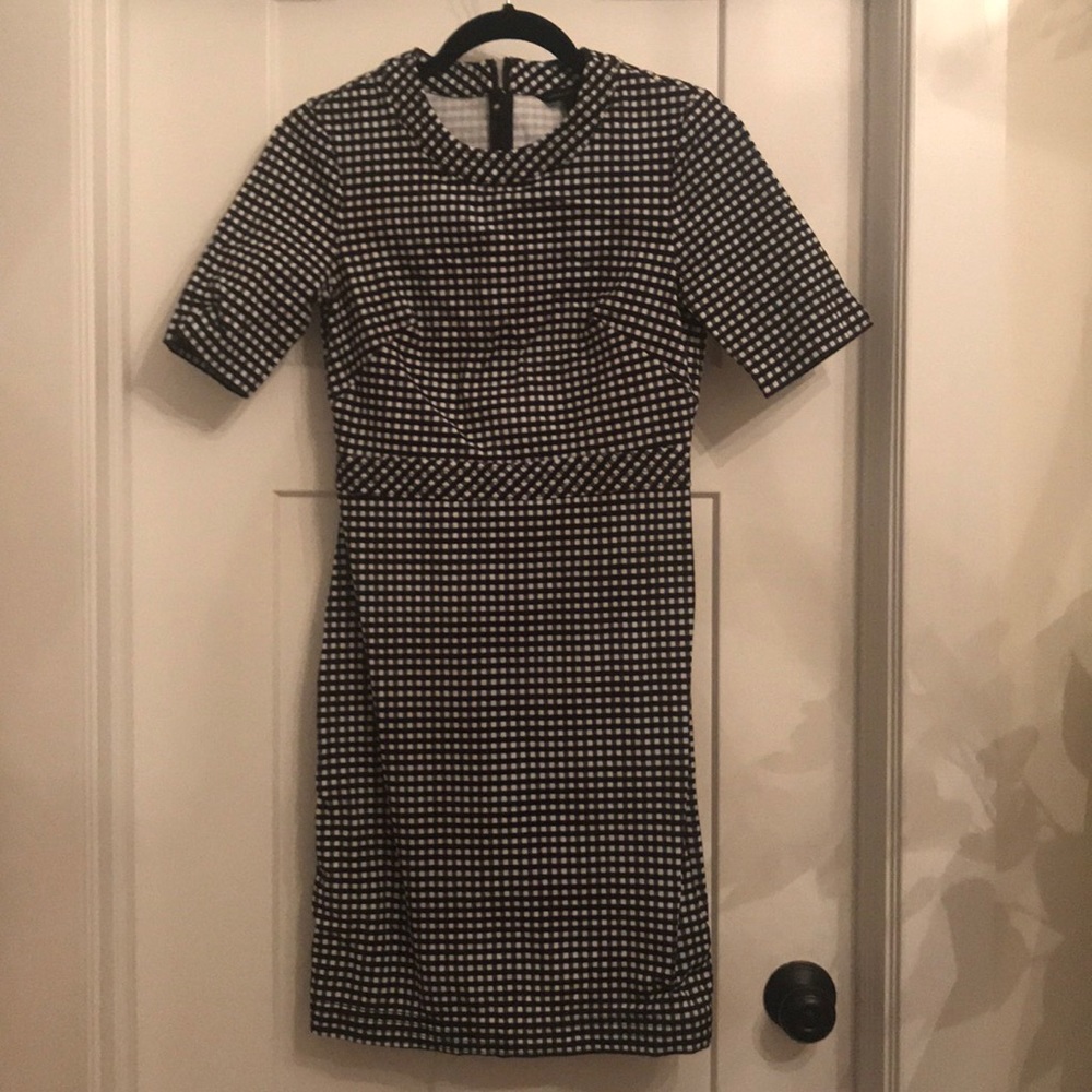 Banana Republic dress, black/ white check gingham